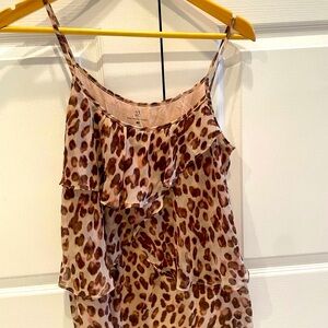 New York & Company Pink Leopard Print Camisole